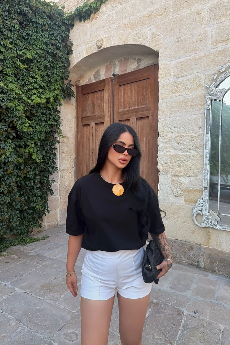 Siyah Basic Oversize Tişört