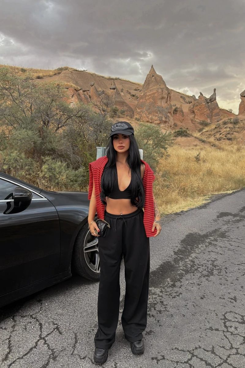 Siyah Flow Jogger Eşofman Altı