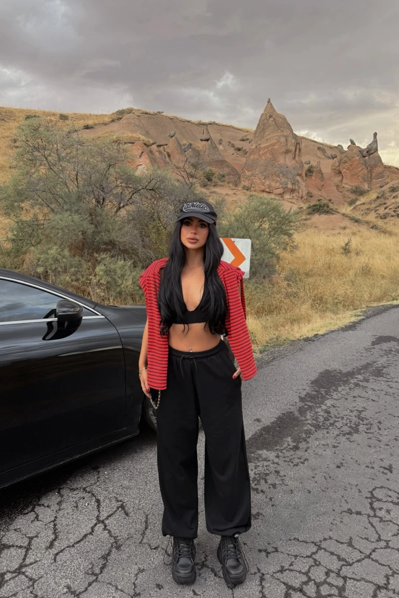 Siyah Flow Jogger Eşofman Altı