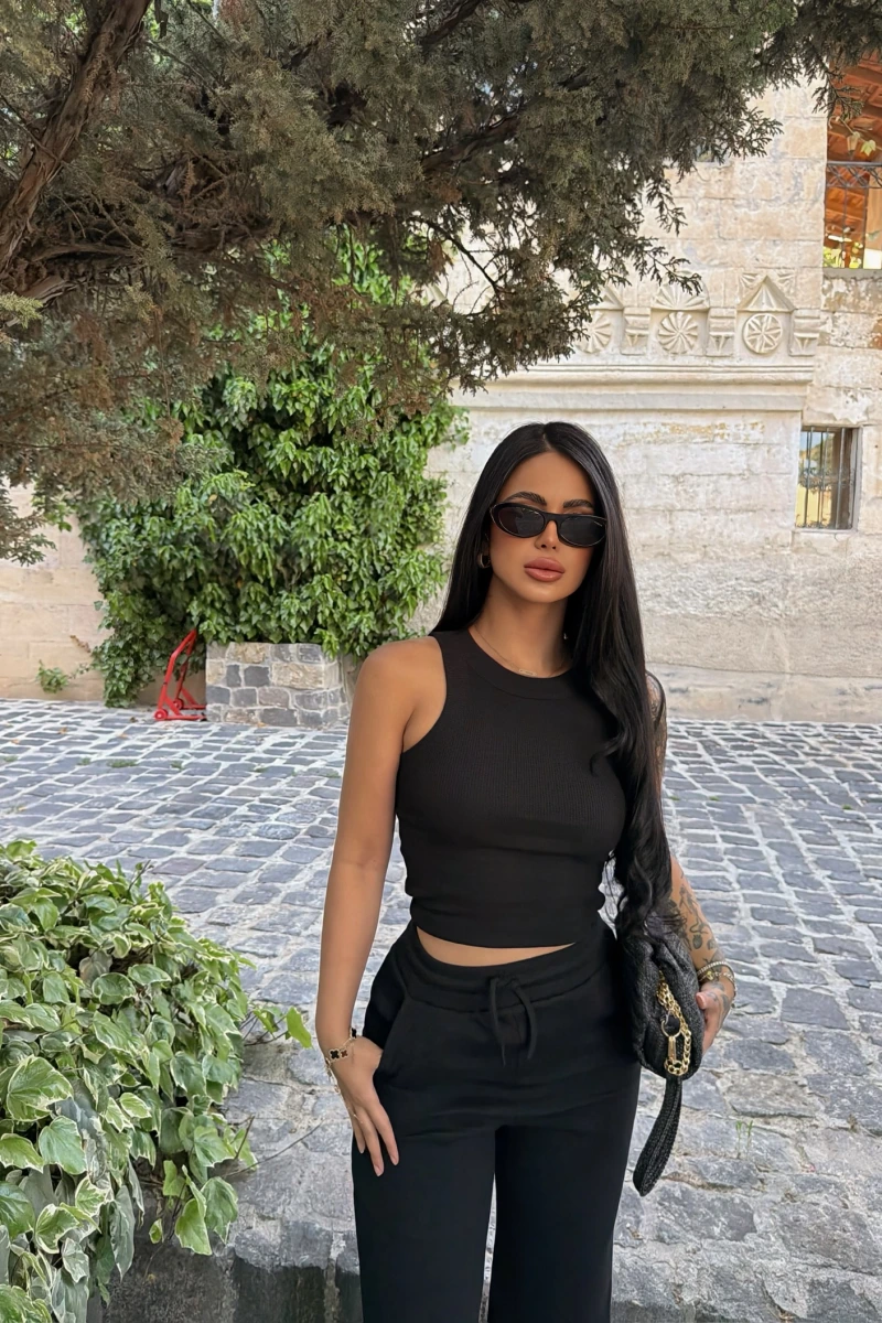 Siyah Kaşkorse Basic İkili Takım