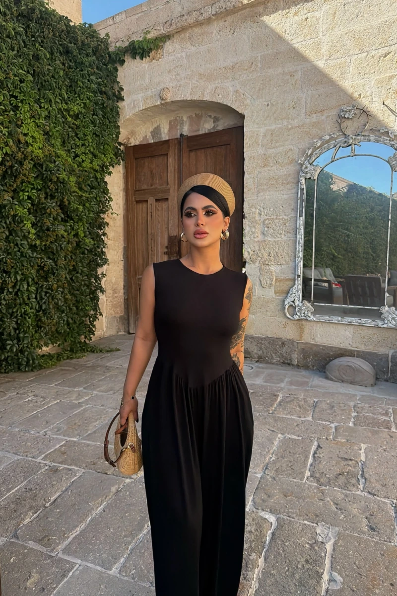 Siyah Liora Kolsuz Palazzo Tulum