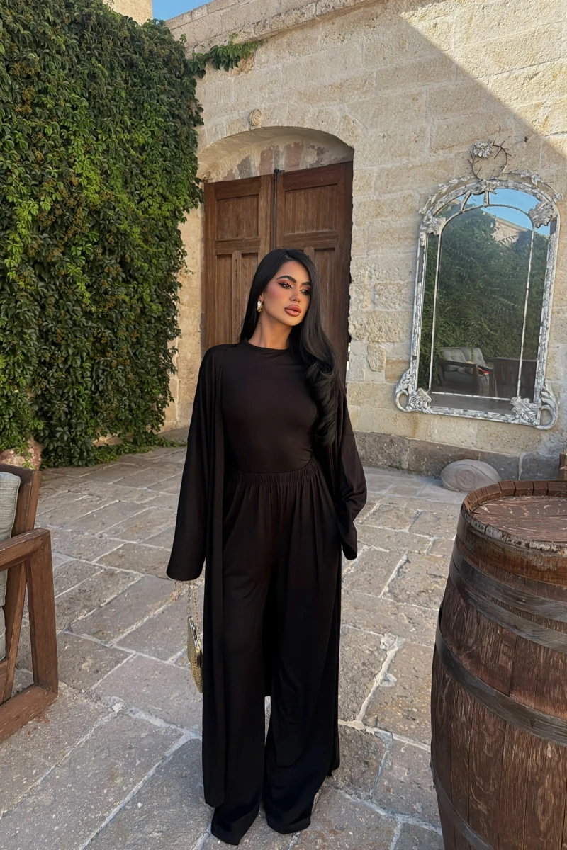 Siyah Moka Üçlü Salaş Takım