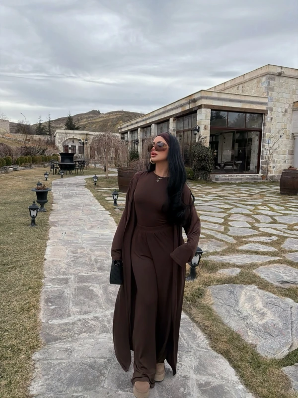 Kahve Üçlü Sandy Basic Takım