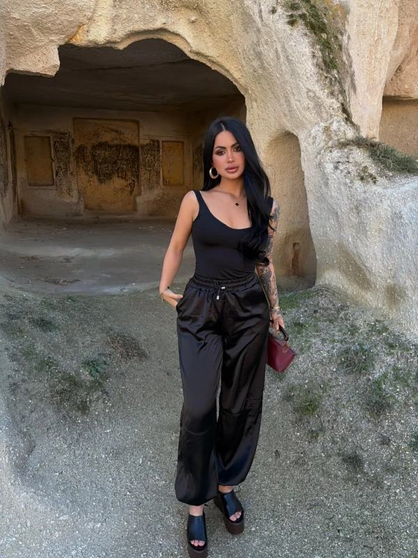 Saten Şalvar Pantolon