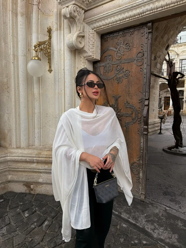 Beyaz Vorteks Triko Panço