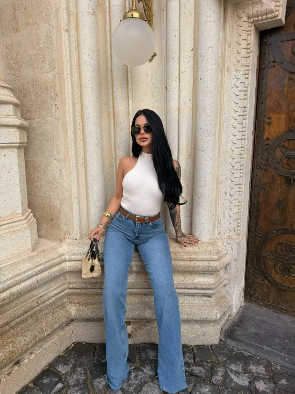 Deri Kemerli İspanyol Pantolon