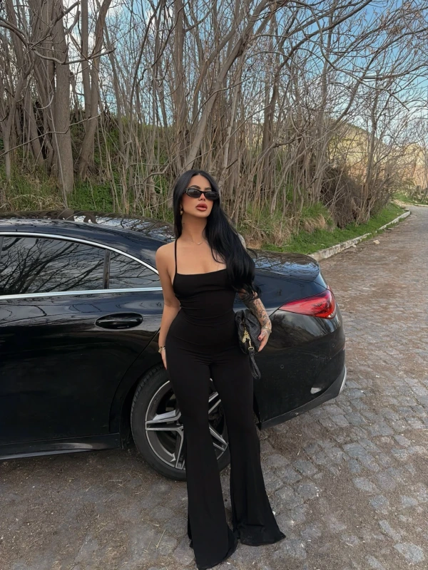 Sırt İpli Yırtmaçlı Tulum