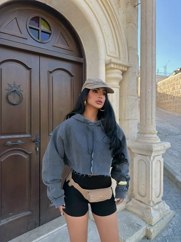 Asit Yıkamalı Reglan Sweat