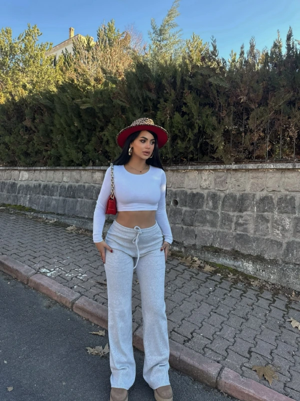 Gri Basic Kaşkorse Pantolon