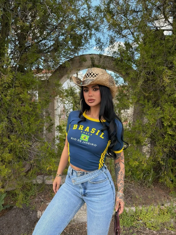 Lacivert Biyeli Brasil Crop