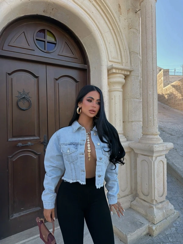 Mavi Kol Cepli Boxy Denim Ceket