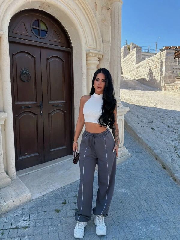 Şeritli Jogger Eşofman Altı