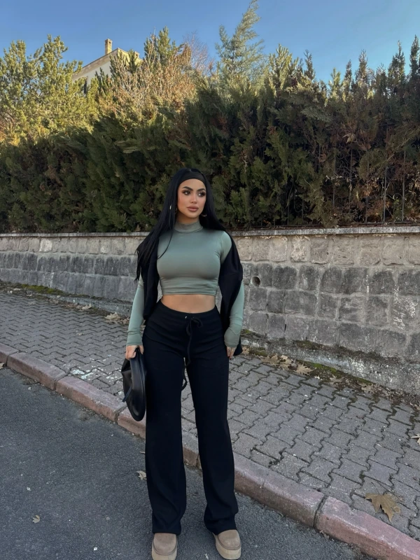 Siyah Basic Kaşkorse Pantolon