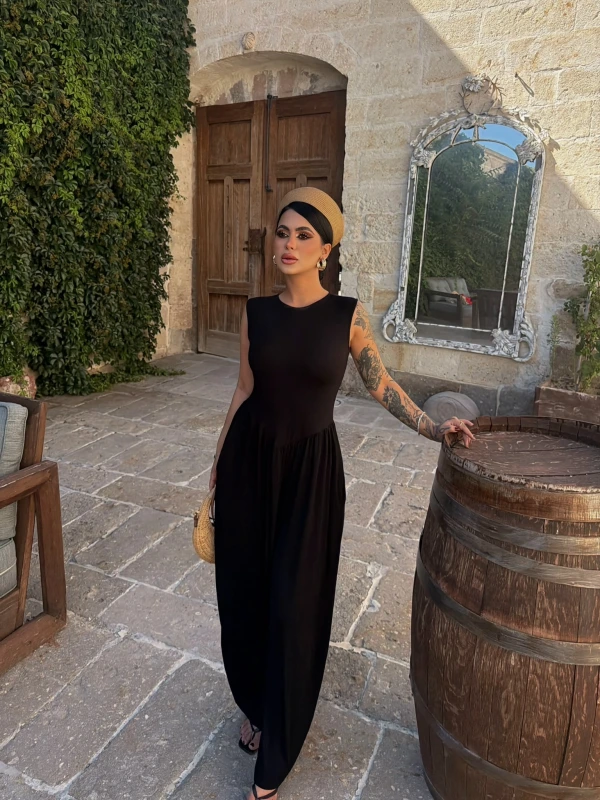 Siyah Liora Kolsuz Palazzo Tulum