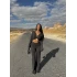 Antrasit Göğüs Tokalı Triko Takım