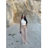 Bej Bel Büzgülü İspanyol Pantolon
