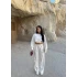 Beyaz Comfort Eşofman Üçlü Takım