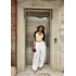 Beyaz İçi Astarlı Şalvar Pantolon
