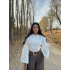 Beyaz Kolları Volanlı Korseli Bluz