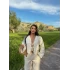 Beyaz Ön Bağcıklı Müslin Gömlek
