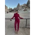 Bordo Dalgıç Fermuarlı Üçlü Takım