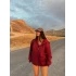 Bordo İçi Şardonlu Kapşonlu Hırka