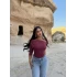 Bordo Tek Omuz Tokalı Bluz