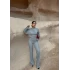 Gri Dik Yaka Yumoş İkili Takım