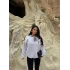 Gri Fularlı Logo Sweat
