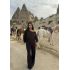 Kahve Kayık Yaka Modal İkili Takım