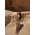 Leopar Göbeği Halkalı Maxi Elbise
