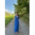 Mavi Aerobin Etek Yelek İkili Takım