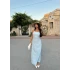 Mavi Askılı Elegant Elbise