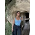 Mavi Sırt Dekolte Bodysuit