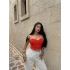 Nar Çiçeği Askılı Örgü Büstiyer