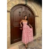 Pembe Mosscep Gloplu Elbise