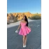 Pembe Off Shoulder Mini Elbise