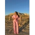 Pembe Önden Bağlamalı Çilek İkili Takım
