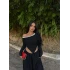Siyah Asimetrik Biyeli Crop