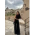Siyah Bel Lastikli Büstiyer Pantolon İkili Takım