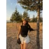 Siyah Dantel Crop