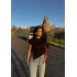 Siyah Eteği Asimetrik Yırtmaçlı Crop