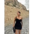 Siyah Gloplu Dantel Detay Elbise