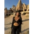 Siyah Göğüs Bağlamalı Crop