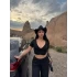 Siyah Kruvaze Crop
