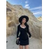 Siyah Serena Triko Elbise