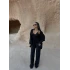 Siyah Yumoş Triko Üçlü Takım