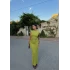 Yeşil Yan Pencereli Maxi Elbise