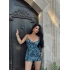 Yılan İp Askılı Kruvaze Elbise