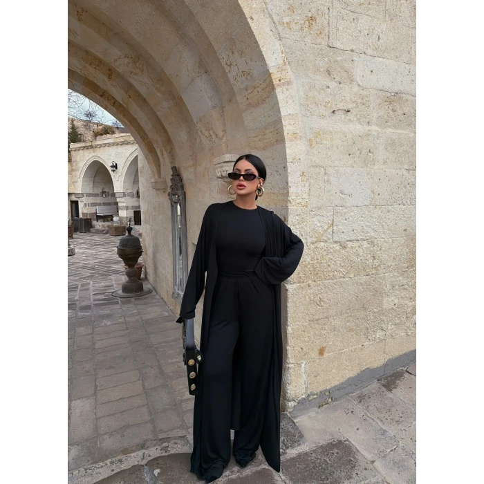 Siyah Üçlü Sandy Basic Takım